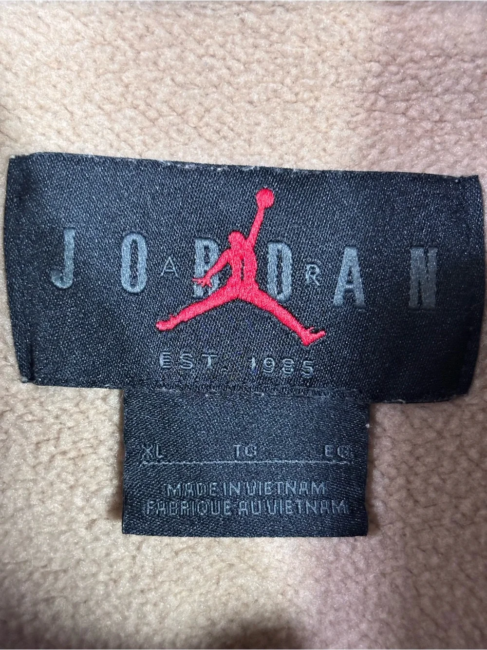 Nike Jordan Essentials Fleece Pullover Hoodie Men’s XL Light Brown